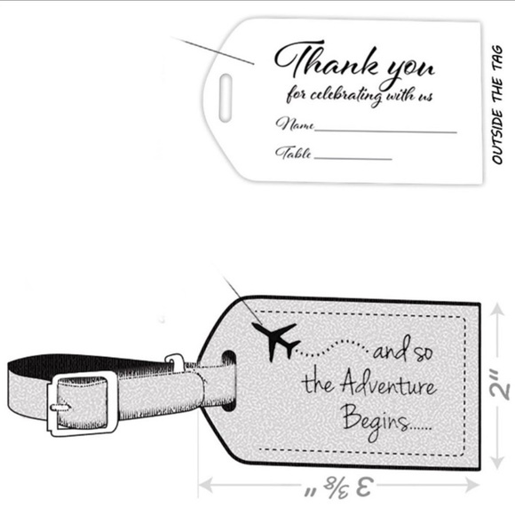 🆕 150 Luggage Tags for Wedding / Themed Parties - Picture 2 of 5